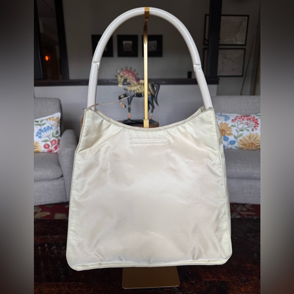 Prada Nylon Cream Shoulder Bag with original COA - Picture 1 of 13